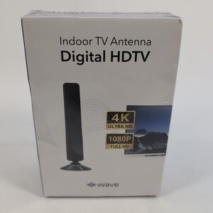 Wave Max Indoor‎ TV Antenna 4K Ultra HD Signal Booster Digital HDTV- New Sealed